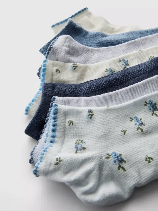 Paquete de 7 pares de calcetines de zapatillas con estampado discreto