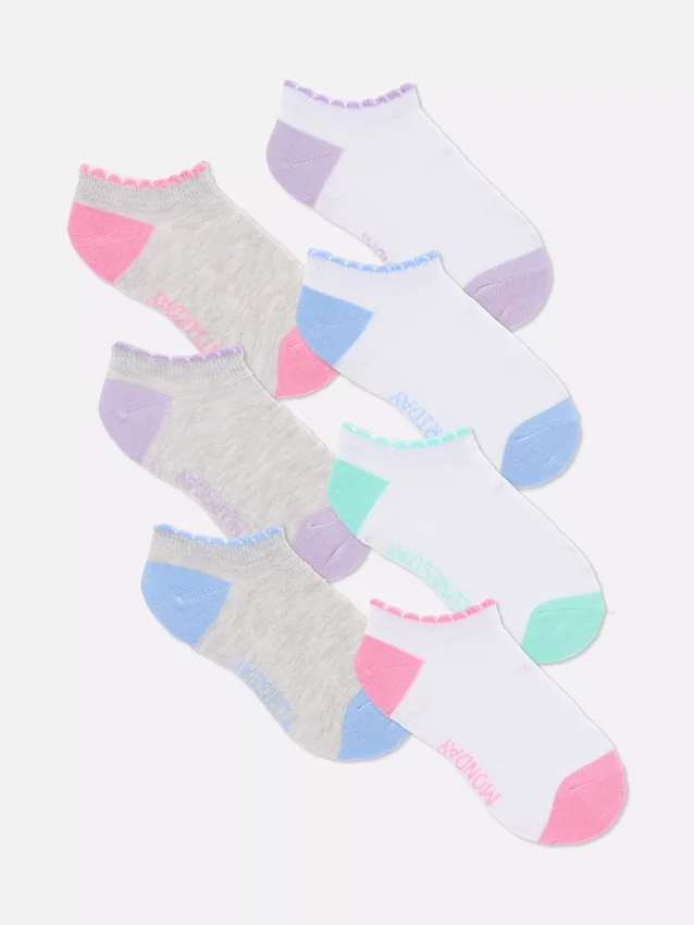 Paquete de 7 pares de calcetines de zapatillas con los días de la semana