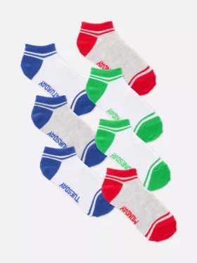 Paquete de 7 pares de calcetines de zapatillas con los días de la semana