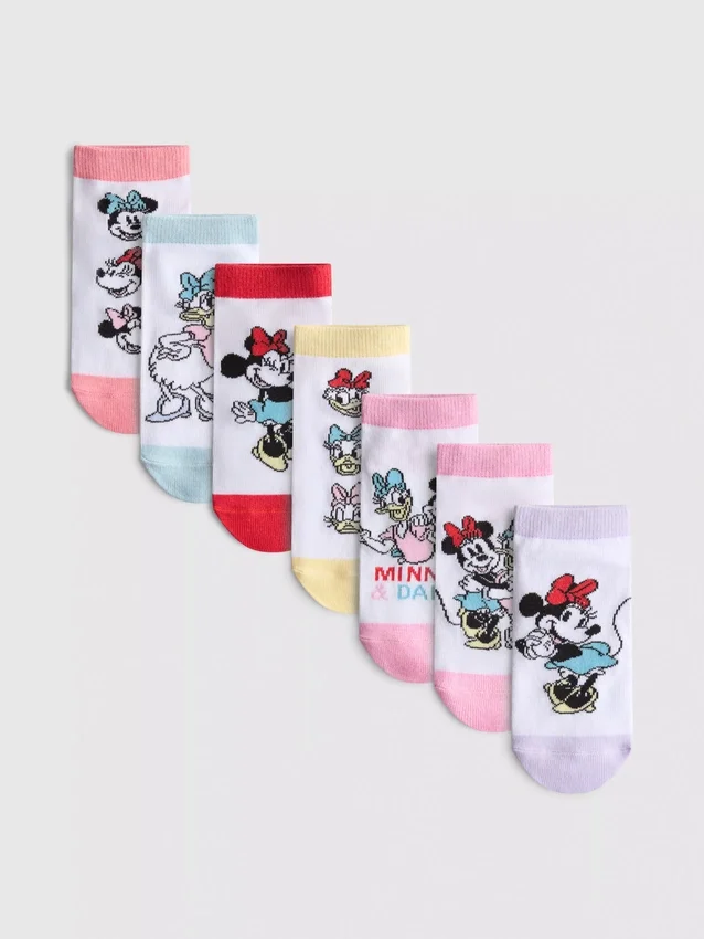 Paquete de 7 pares de calcetines de zapatillas de Minnie Mouse de Disney