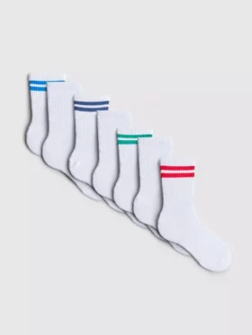 Paquete de 7 pares de calcetines deportivos acanalados