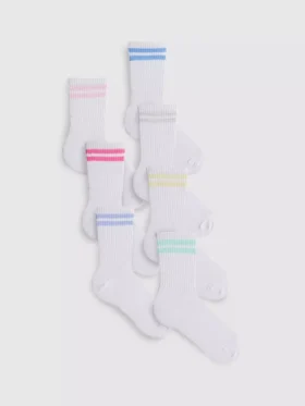 Paquete de 7 pares de calcetines deportivos acanalados