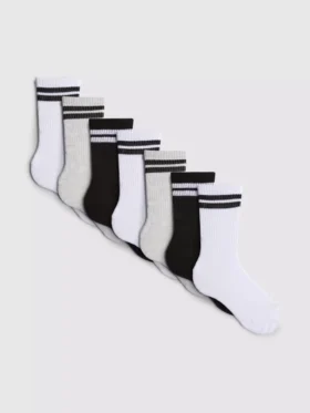 Paquete de 7 pares de calcetines deportivos acanalados