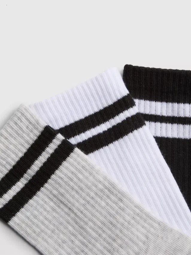 Paquete de 7 pares de calcetines deportivos acanalados