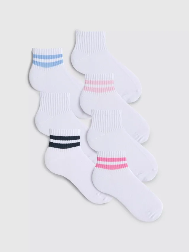 Paquete de 7 pares de calcetines deportivos cortos