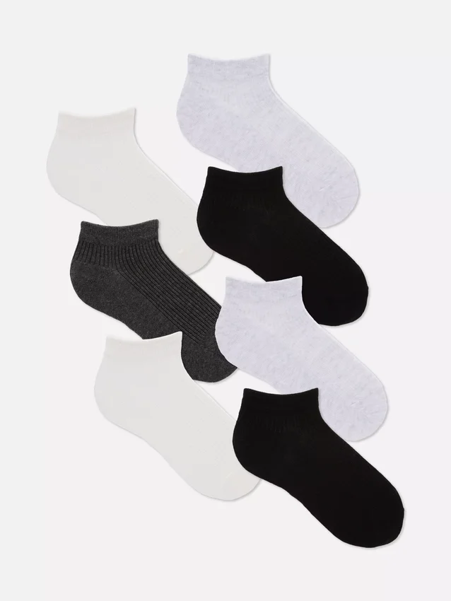 Paquete de 7 pares de calcetines neutros para zapatillas