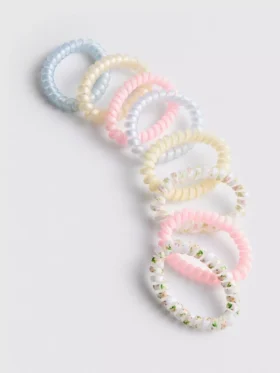 Paquete de 8 ligas para el cabello en espiral