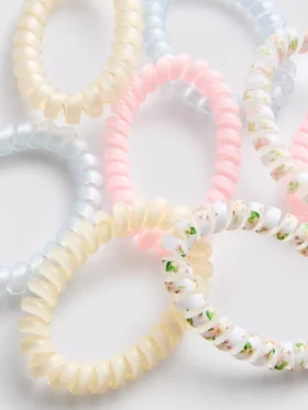 Paquete de 8 ligas para el cabello en espiral