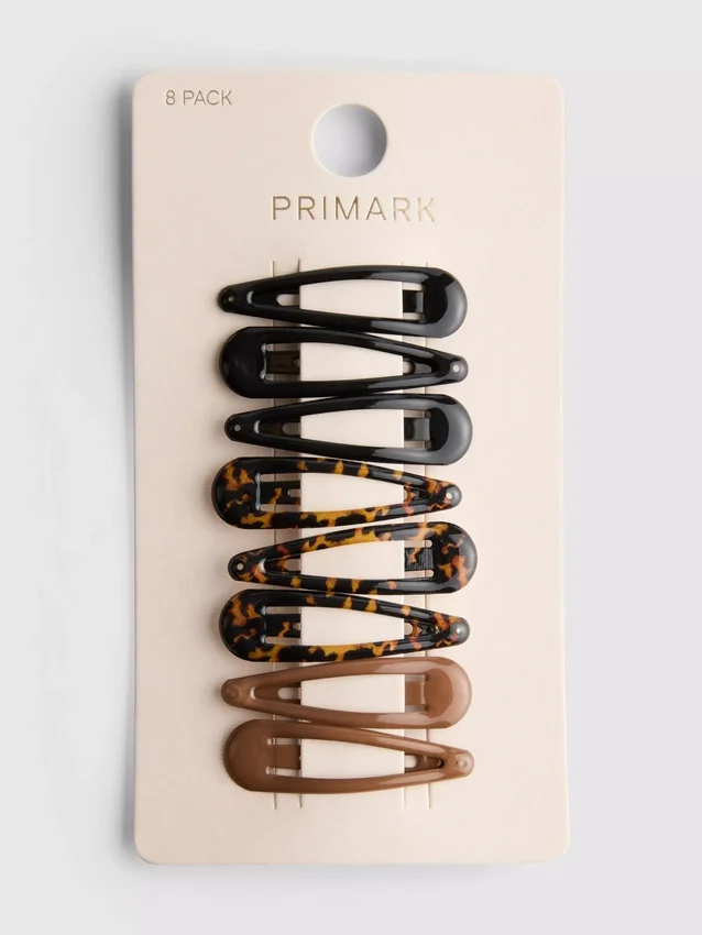 Paquete de 8 pinzas para el cabello