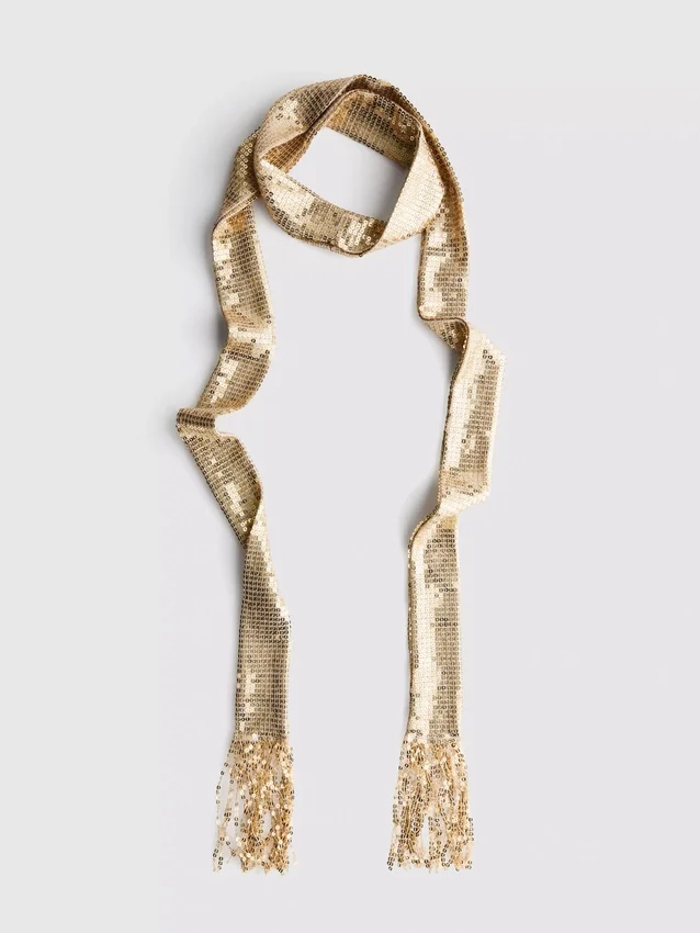 Pañuelo estrecho con lentejuelas