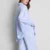 Pijama de algodón a rayas estilo Oxford