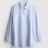 Pijama de algodón a rayas estilo Oxford