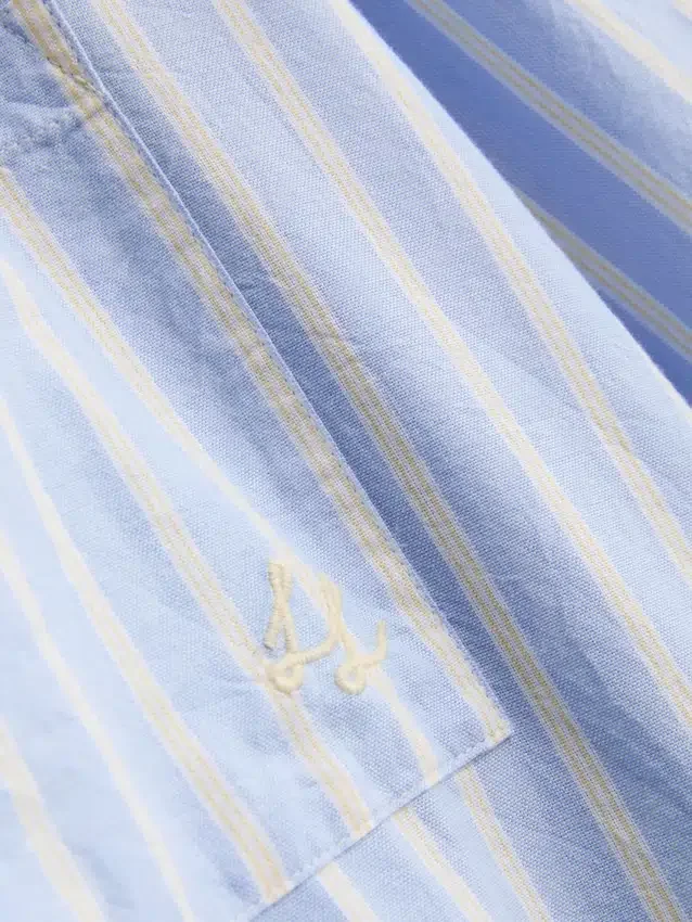 Pijama de algodón a rayas estilo Oxford