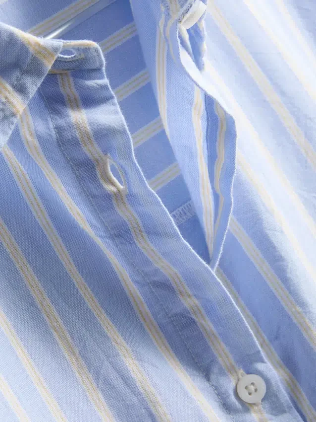 Pijama de algodón a rayas estilo Oxford