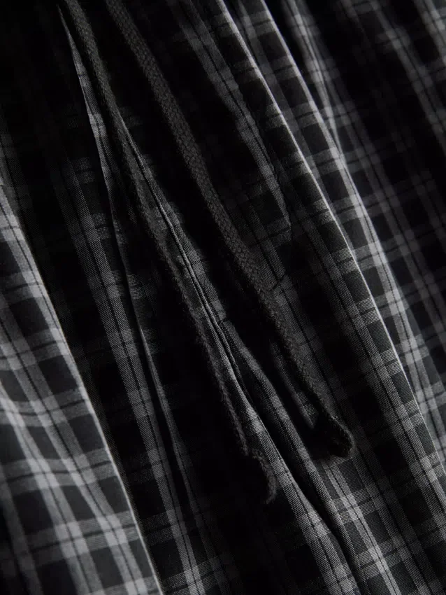 Pijama largo de popelín a cuadros