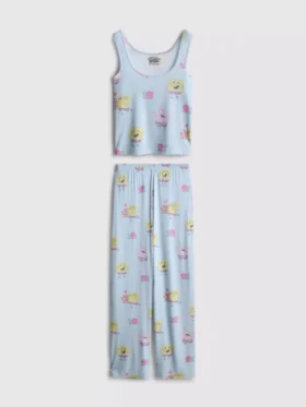Pijamas con personaje de Bob Esponja de canalé