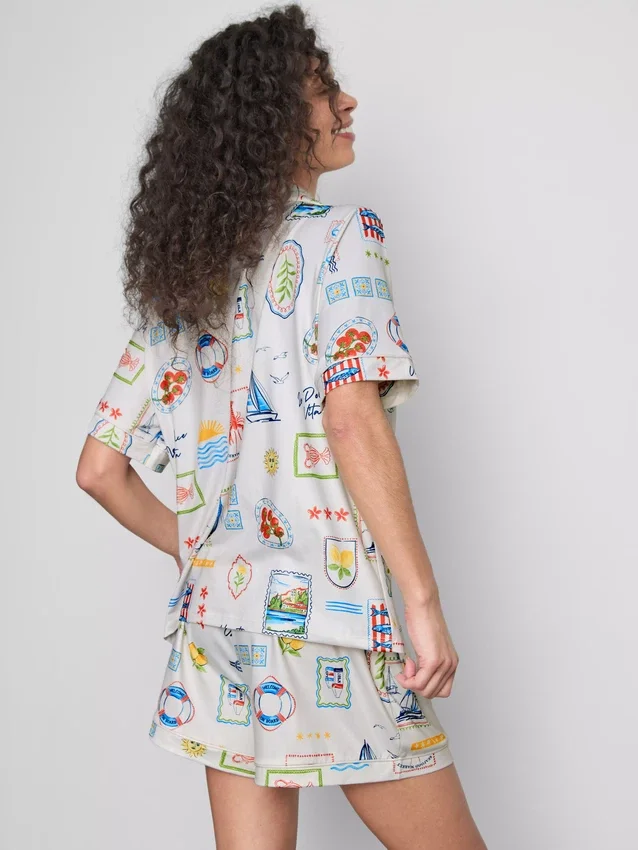 Pijamas corto estilo boyfriend