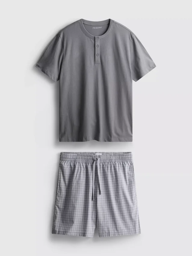 Pijamas cortos a cuadros