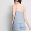 Pijamas cortos con camiseta de tirantes a rayas
