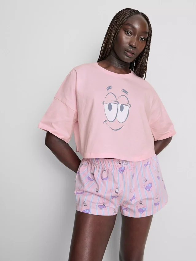 Pijamas cortos con diseño de Bob Esponja