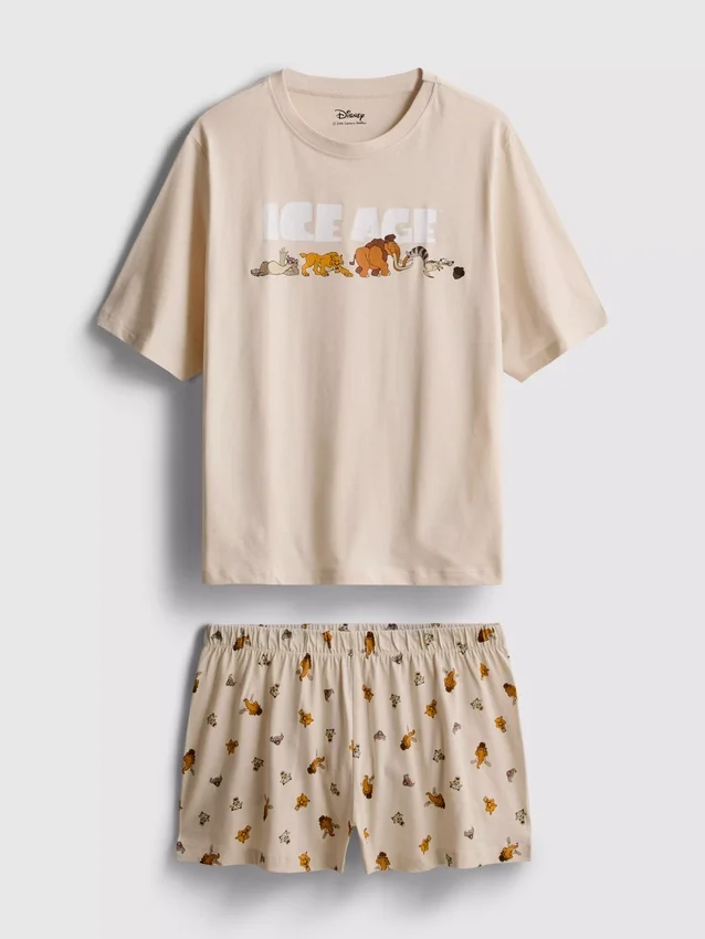 Pijamas cortos de algodón con diseño de «La Edad de Hielo» de Disney
