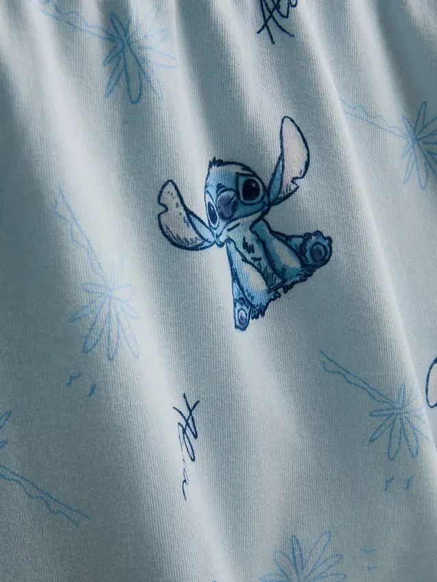 Pijamas cortos de algodón con diseño de Stitch de Disney