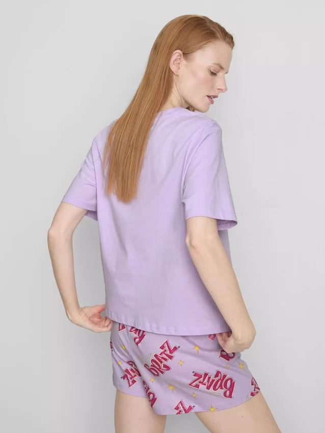 Pijamas cortos de algodón con estampado de Bratz