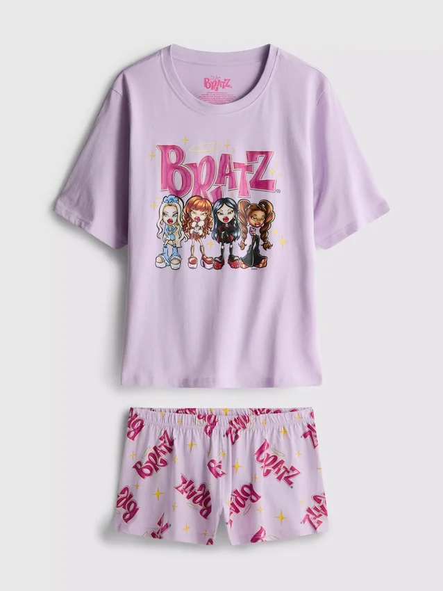 Pijamas cortos de algodón con estampado de Bratz
