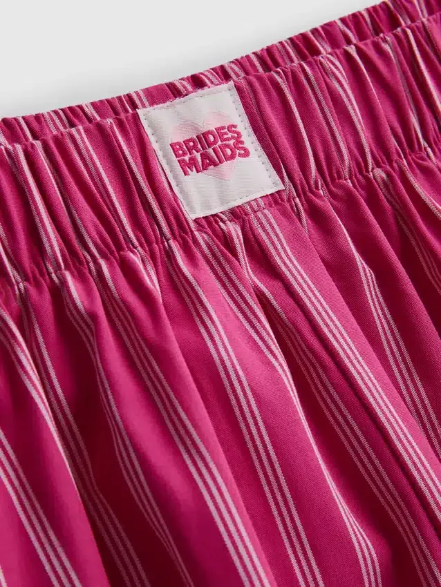 Pijamas cortos de algodón con estampado gráfico para damas de honor