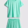 Pijamas cortos de camisas de algodón