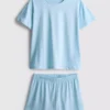 Pijamas cortos de camisas de algodón