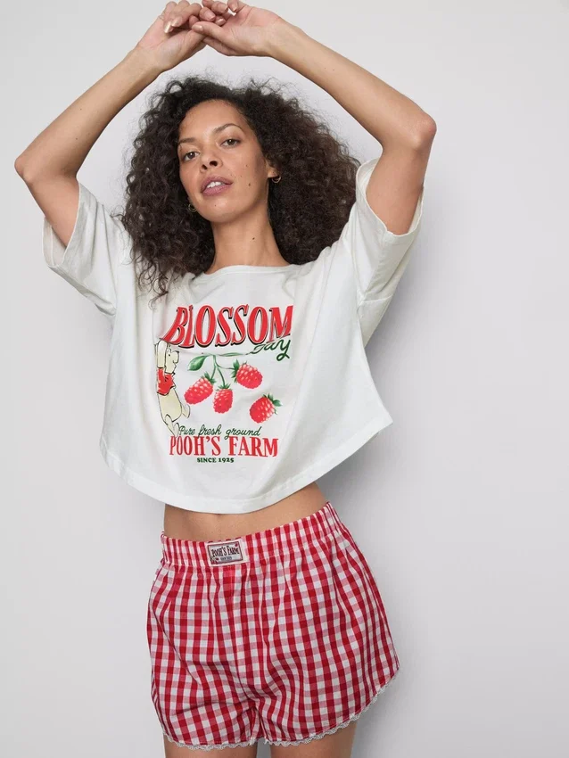 Pijamas cortos de cuadros de Winnie the Pooh de Disney