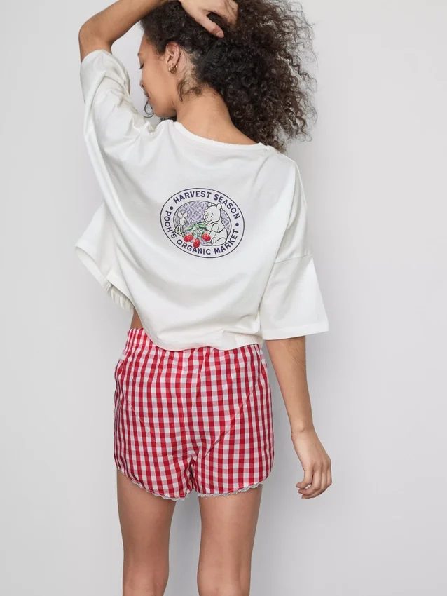 Pijamas cortos de cuadros de Winnie the Pooh de Disney