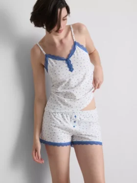 Pijamas cortos elásticos con alto contenido de algodón