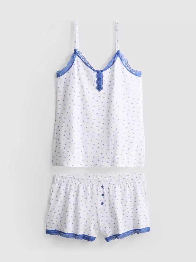 Pijamas cortos elásticos con alto contenido de algodón