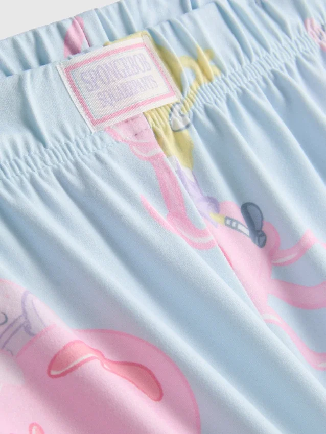 Pijamas cortos estilo boyfriend con estampado de Bob Esponja