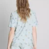 Pijamas cortos estilo boyfriend con estampado de desayuno