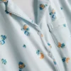Pijamas cortos estilo boyfriend con estampado de desayuno