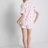 Pijamas cortos estilo boyfriend con estampado de ositos