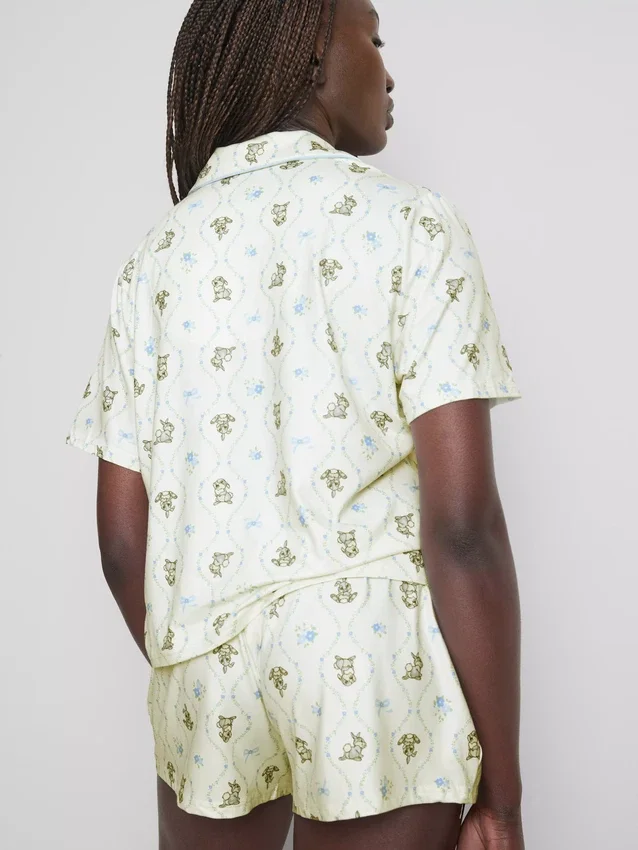 Pijamas cortos estilo boyfriend de Bambi y Thumper de Disney
