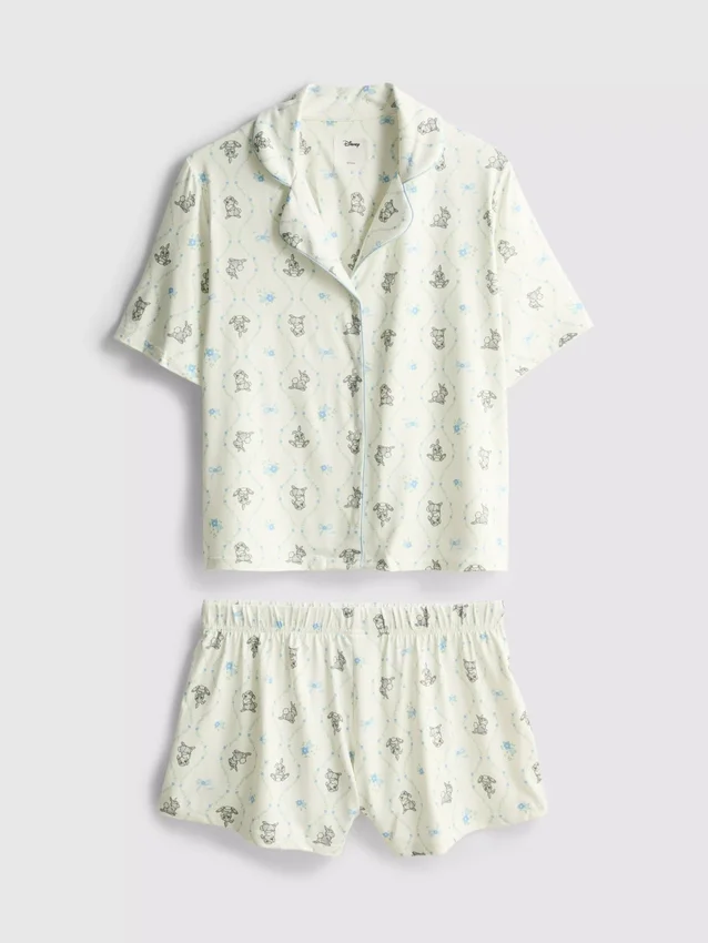 Pijamas cortos estilo boyfriend de Bambi y Thumper de Disney