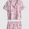 Pijamas cortos estilo boyfriend de Hello Kitty