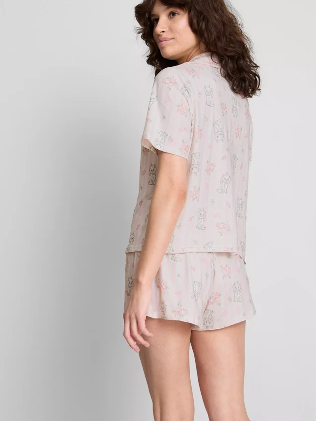 Pijamas cortos estilo boyfriend de Marie, de «Los aristogatos» de Disney
