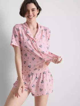 Pijamas cortos estilo boyfriend de Mickey Mouse de Disney