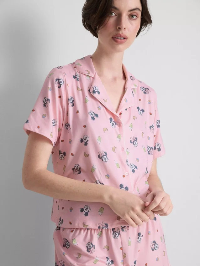 Pijamas cortos estilo boyfriend de Mickey Mouse de Disney