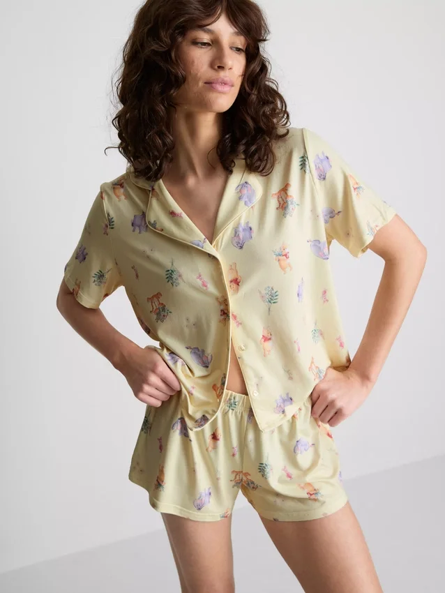 Pijamas cortos estilo boyfriend de Winnie the Pooh de Disney