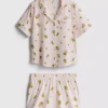 Pijamas cortos estilo boyfriend estampados