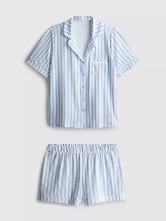 Pijamas cortos estilo boyfriend estampados
