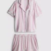 Pijamas cortos estilo boyfriend estampados