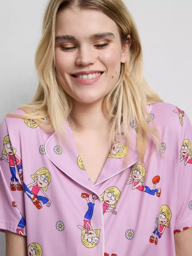 Pijamas cortos estilo novio de Lizzie McGuire de Disney